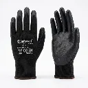 Safewell PU 700 BB Black PU Coated Gloves - EN 388 (4131X) Precision Grip