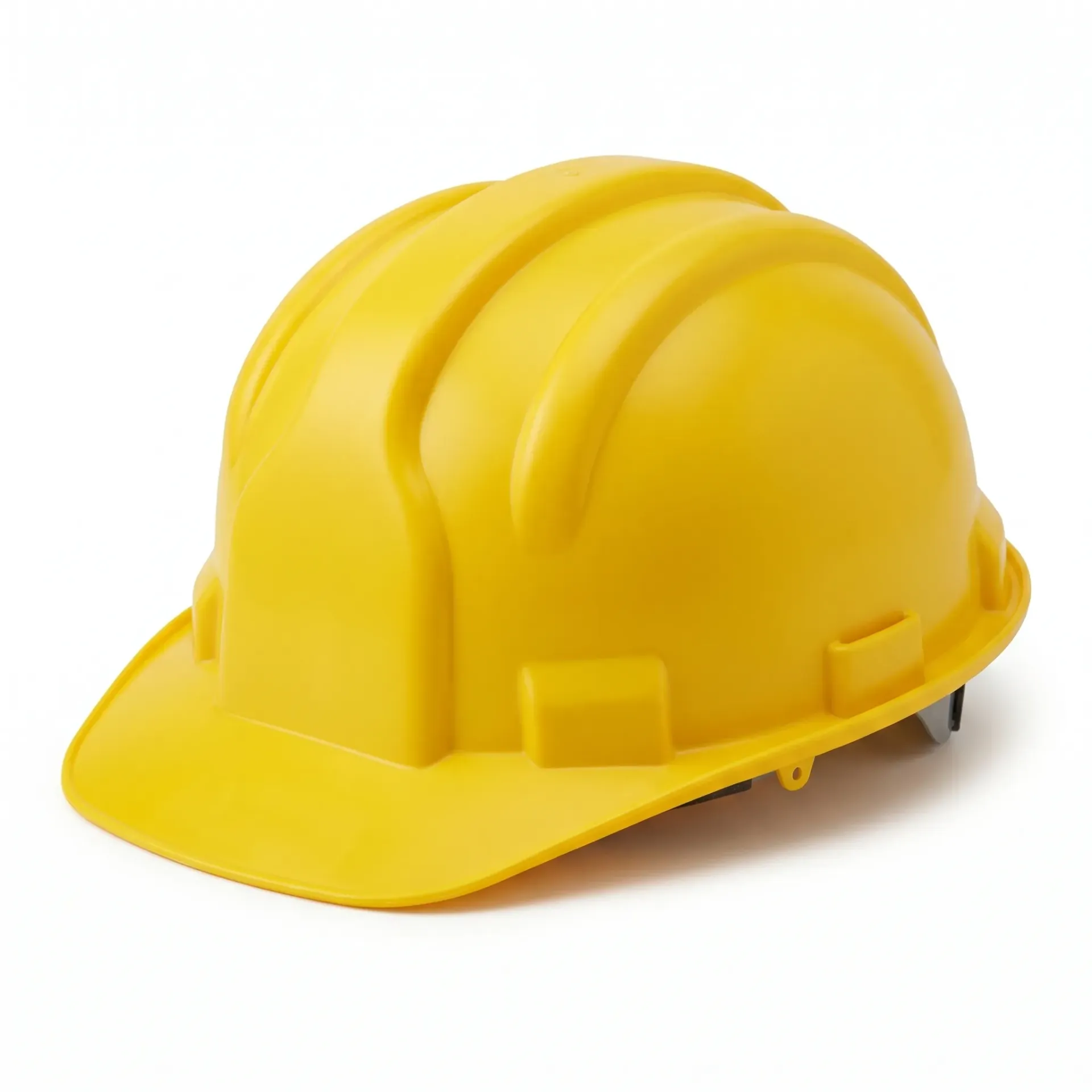 Yellow Industrial Safety Helmet - ISI Certified, Ratchet Suspension