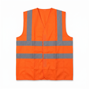 Orange High-Visibility Safety Vest - Velcro Closure, IS 15809 Compliant