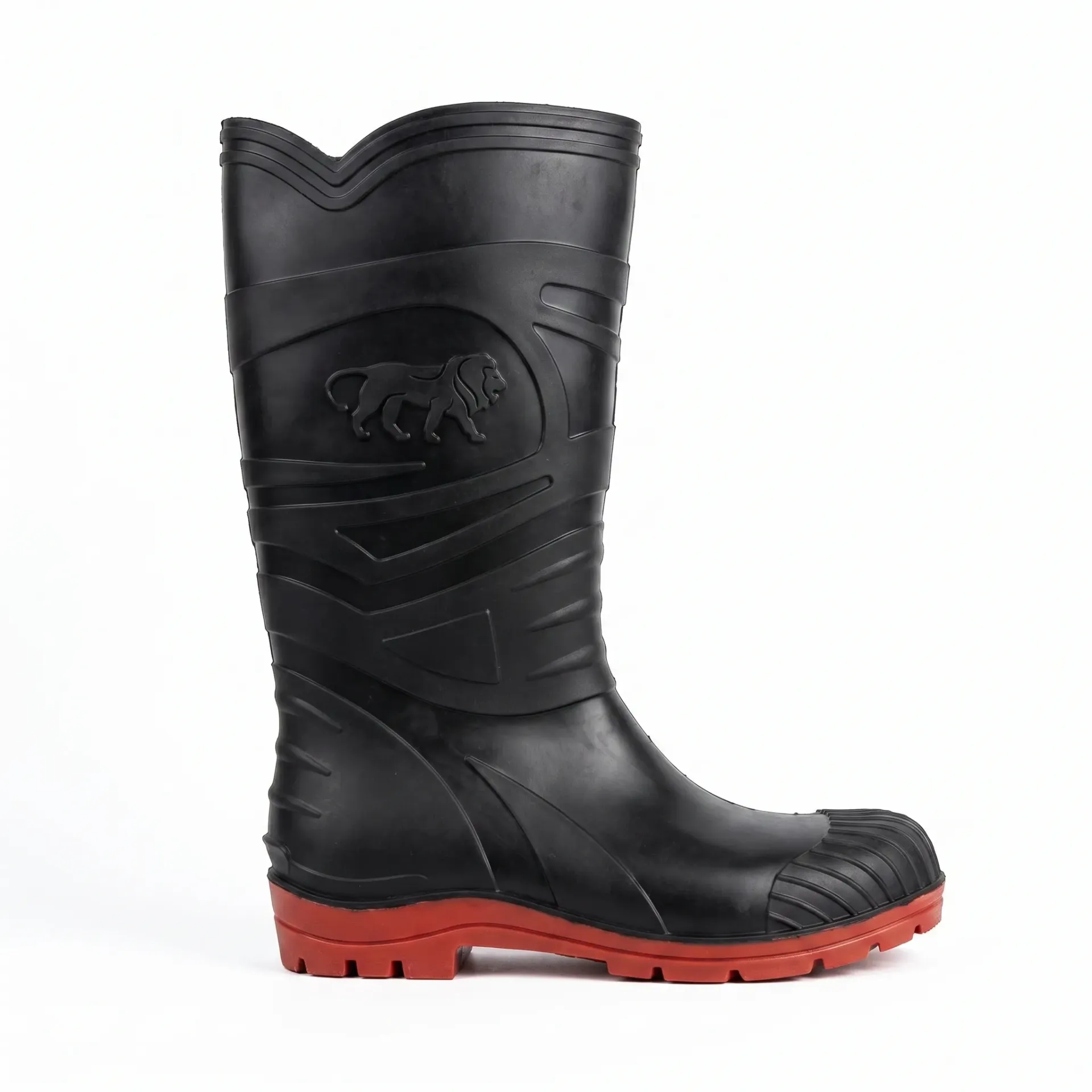 Borris 15-Inch PVC Safety Gumboots - Industrial Steel Toe, Waterproof